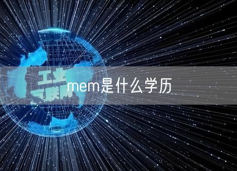 mem是什么学历 mem是什么学历