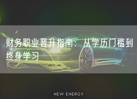 财务职业晋升指南:从学历门槛到终身学习 财务职业晋升指南:从学历门槛到终身学习
