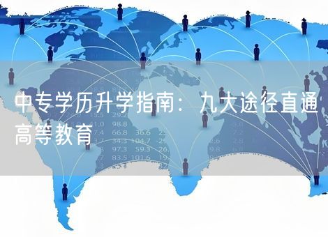 中专学历升学指南:九大途径直通高等教育 中专学历升学指南:九大途径直通高等教育