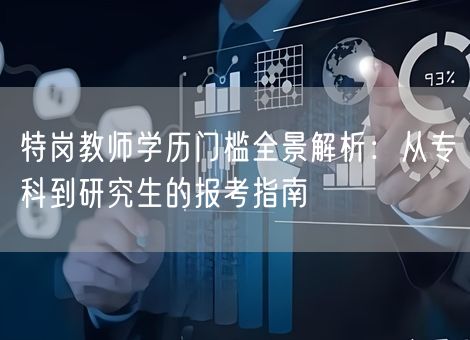 特岗教师学历门槛全景解析:从专科到研究生的报考指南 特岗教师学历门槛全景解析:从专科到研究生的报考指南