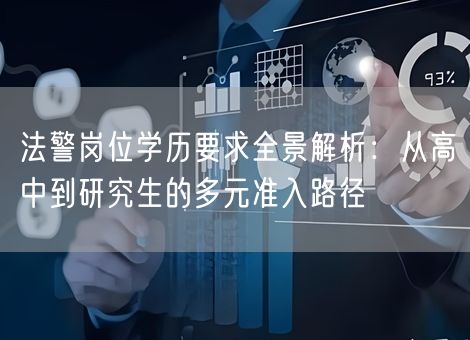 法警岗位学历要求全景解析：从高中到研究生的多元准入路径