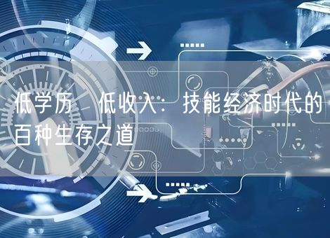 低学历≠低收入:技能经济时代的百种生存之道 低学历≠低收入:技能经济时代的百种生存之道