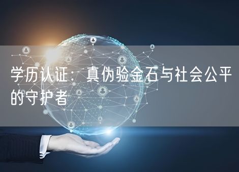 学历认证：真伪验金石与社会公平的守护者