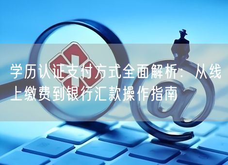 学历认证支付方式全面解析：从线上缴费到银行汇款操作指南