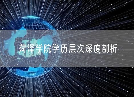 菏泽学院学历层次深度剖析