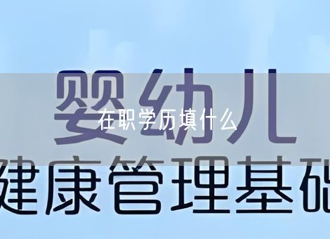 在职学历填什么