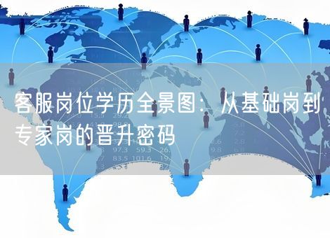 客服岗位学历全景图:从基础岗到专家岗的晋升密码 客服岗位学历全景图:从基础岗到专家岗的晋升密码