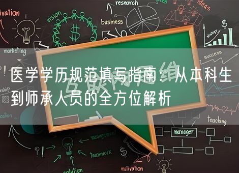医学学历规范填写指南：从本科生到师承人员的全方位解析