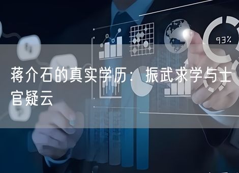 蒋介石的真实学历：振武求学与士官疑云